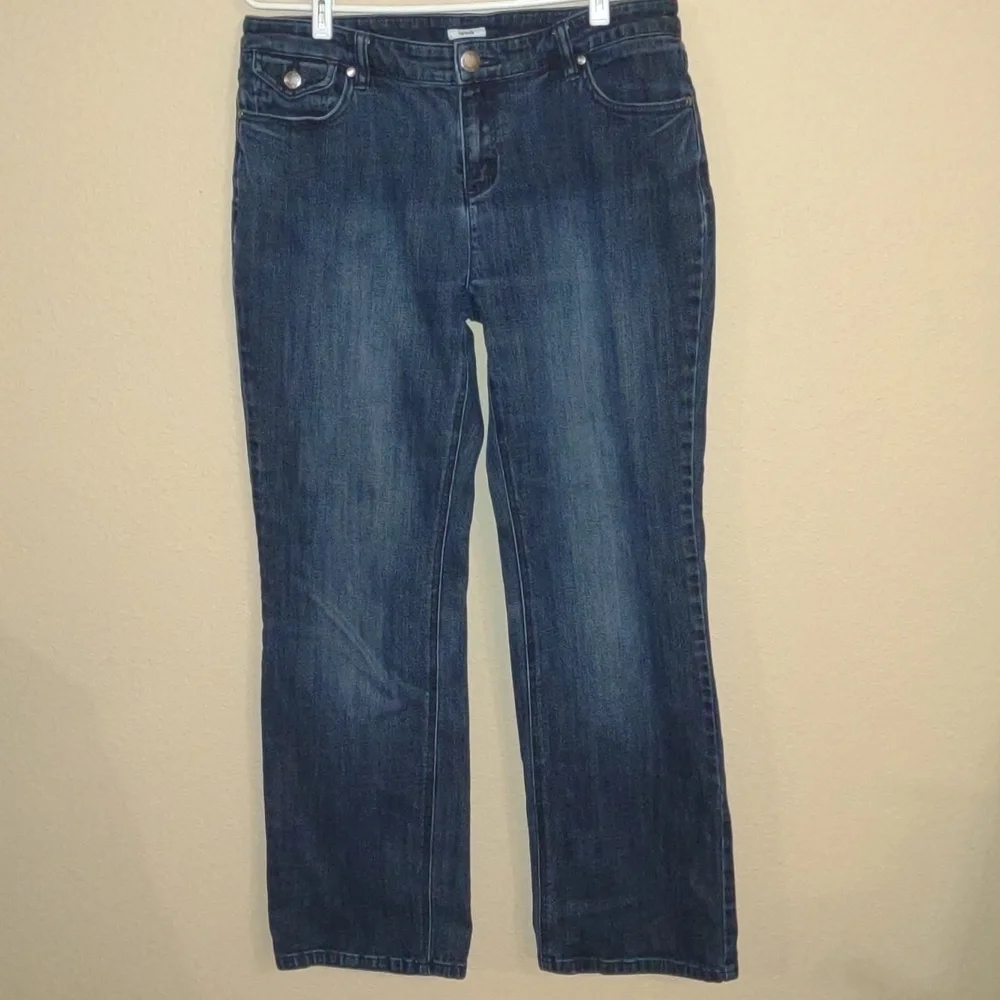 Liz & Co Straight Leg Stretch Jeans Size 12
